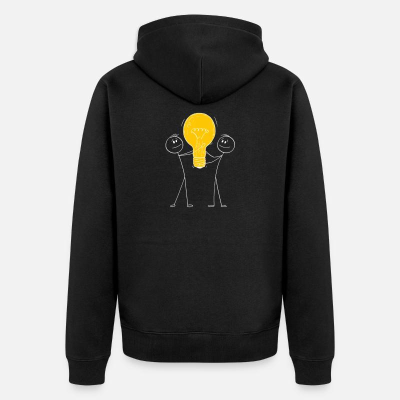Inneres Licht erhellt das Äußere - Unisex Premium Bio Zip Hoodie - Schwarz