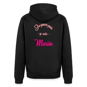 MARIEE. FUTURE MARIEE. EVJF - Veste à capuche bio Premium Unisexe - noir - Dos - Nico (187cm)