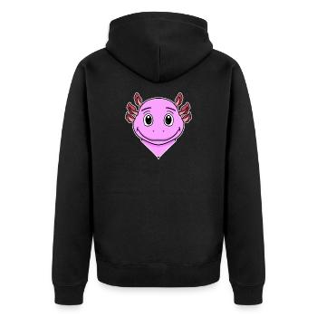 Motif Axolotl Enfants - Veste à capuche bio Premium Unisexe - noir - Dos - Nico (187cm)