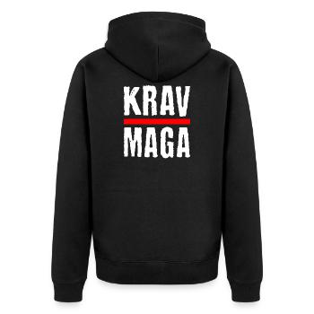 Cool Krav Maga Design - Autodéfense - Veste à capuche bio Premium Unisexe - noir - Dos - Nico (187cm)