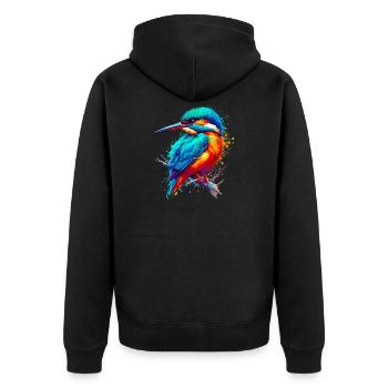 Martin-pêcheur - Veste à capuche bio Premium Unisexe - noir - Dos - Nico (187cm)