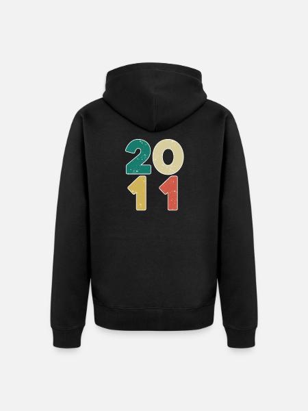 2011 - Year 2011 - Year 2011 - Unisex Premium Organic Zip Hoodie - black