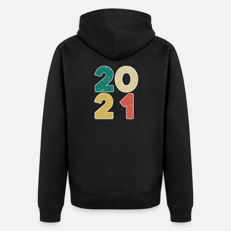 2021 - Année 2021 - Année 2021 - Veste à capuche bio Premium Unisexe - noir