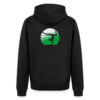 Gymnast Gymnastics Gymnastics Club Gymnastics Gymnastics - Unisex Premium Organic Zip Hoodie - black - Back - Nico (187cm)