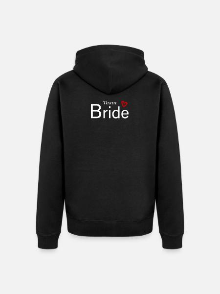 Team Braut Hochzeitsfeier - Unisex Premium Bio Zip Hoodie - Schwarz