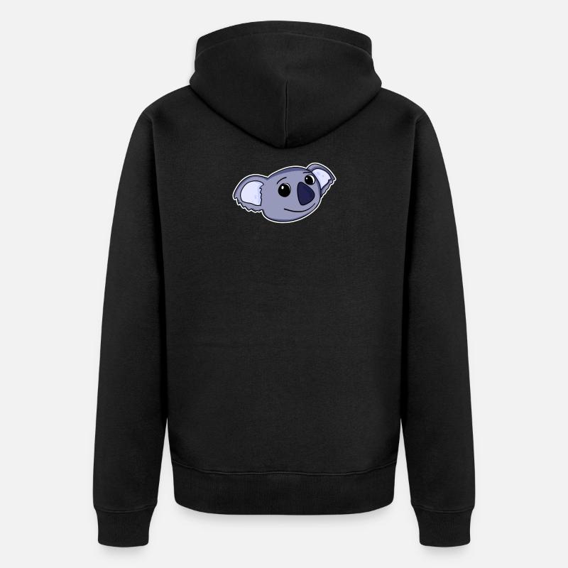 Koala Tête d’ours - Veste à capuche bio Premium Unisexe - noir