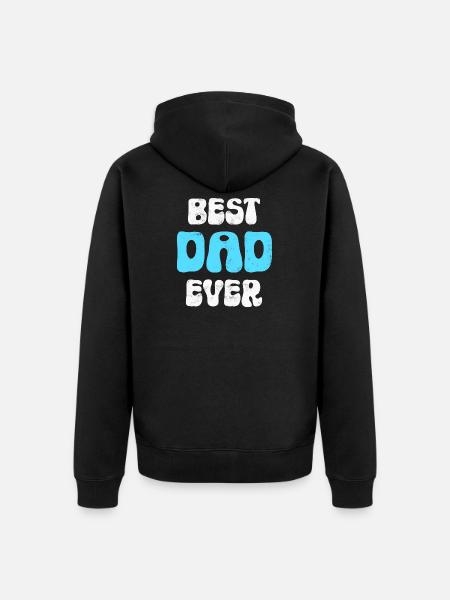 Father Dad - Unisex Premium Organic Zip Hoodie - black