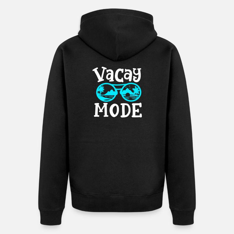 Kreuzfahrturlaub - Unisex Premium Bio Zip Hoodie - Schwarz
