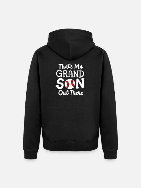 Baseball Baseballspieler - Unisex Premium Bio Zip Hoodie - Schwarz