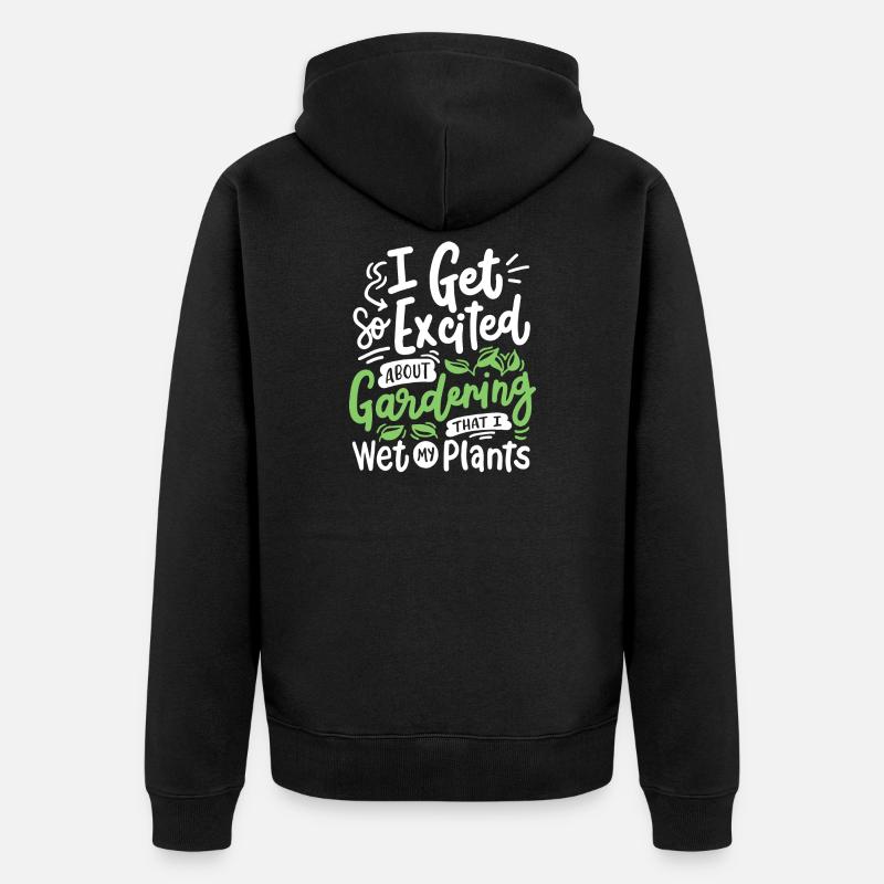 Gartenarbeit Gärtner - Unisex Premium Bio Zip Hoodie - Schwarz