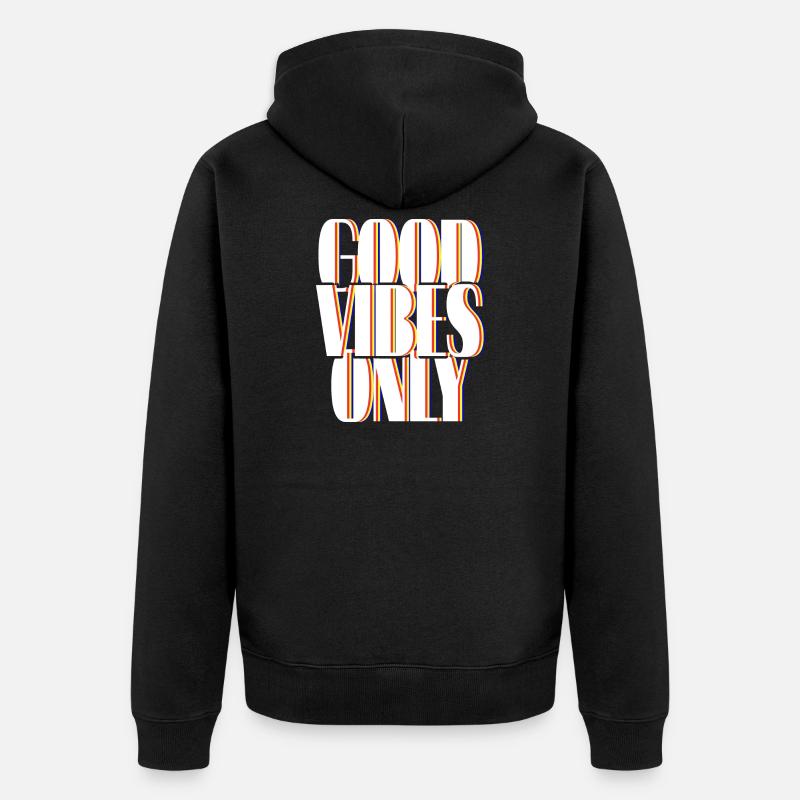 Ondes positives seulement année 80 - Veste à capuche bio Premium Unisexe - noir