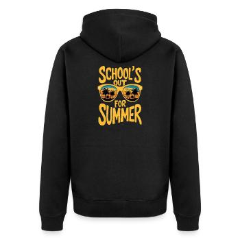 Summer sunset sunglasses design - Unisex Premium Organic Zip Hoodie - black - Back - Nico (187cm)