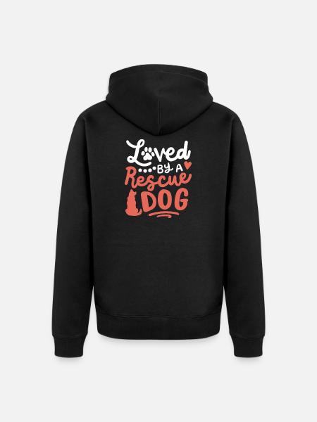 Pflegehund Pfegestelle - Unisex Premium Bio Zip Hoodie - Schwarz
