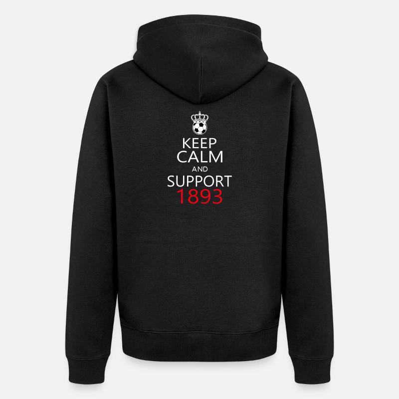 Support 1893 - Unisex Premium Bio Zip Hoodie - Schwarz