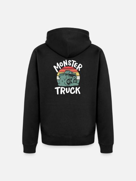 Monster Truck - Unisex Premium Bio Zip Hoodie - Schwarz
