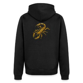 Scorpio Arachnids Scorpion Funny Scorpions - Unisex Premium Organic Zip Hoodie - black - Back - Nico (187cm)