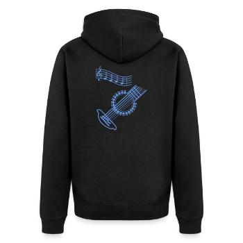 Musicien guitare - Veste à capuche bio Premium Unisexe - noir - Dos - Nico (187cm)
