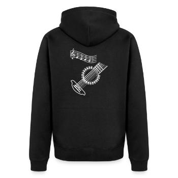 Musicien guitare - Veste à capuche bio Premium Unisexe - noir - Dos - Nico (187cm)