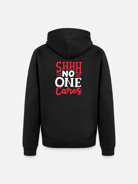 sarkastischer Humor Sarkasmus - Unisex Premium Bio Zip Hoodie - Schwarz