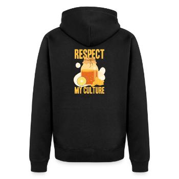 Respecter ma culture - Veste à capuche bio Premium Unisexe - noir - Dos - Nico (187cm)