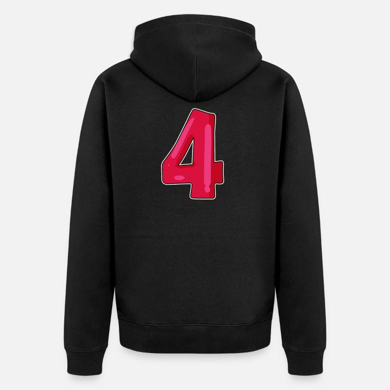 Numéro Numéro Quatre 4 - Veste à capuche bio Premium Unisexe - noir