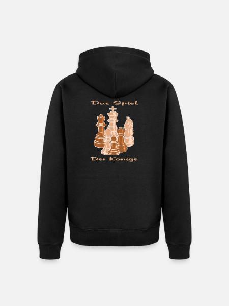 Schach figuren - Unisex Premium Bio Zip Hoodie - Schwarz