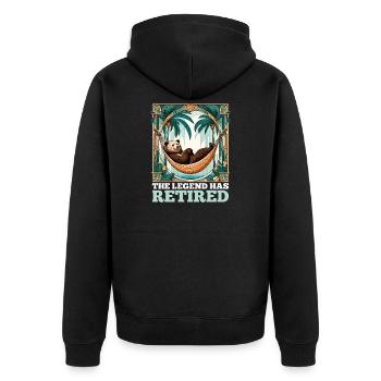 Légende Retraite Ours Cadeau de pension de retraité - Veste à capuche bio Premium Unisexe - noir - Dos - Nico (187cm)
