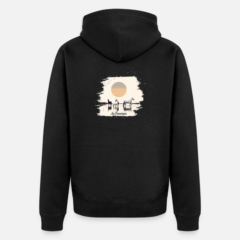 La Camargue - Veste à capuche bio Premium Unisexe - noir