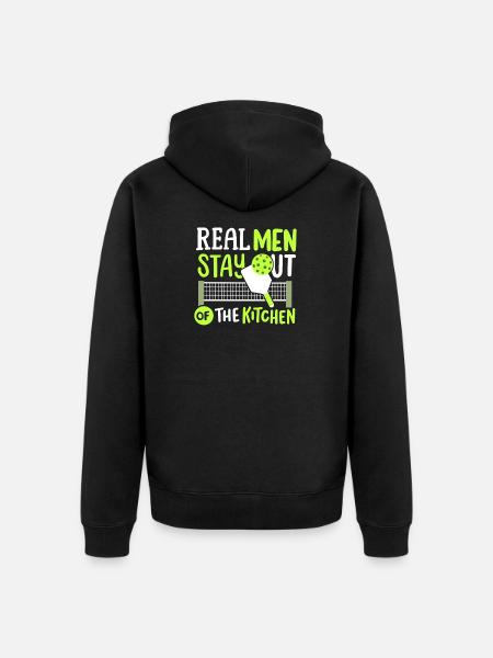 Pickleball-Spieler Paddleball - Unisex Premium Bio Zip Hoodie - Schwarz
