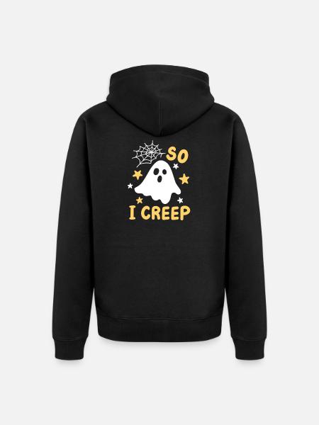 Geist Halloweenkostüm - Unisex Premium Bio Zip Hoodie - Schwarz
