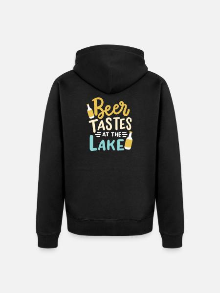 See Camping Zelten - Unisex Premium Bio Zip Hoodie - Schwarz