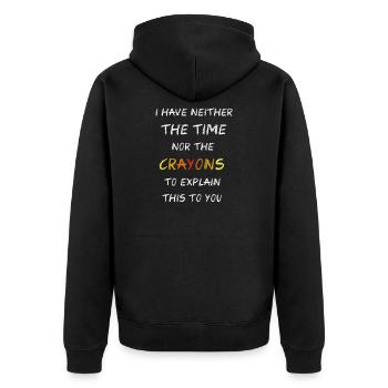 Not the Crayons - Unisex Premium Organic Zip Hoodie - black - Back - Nico (187cm)