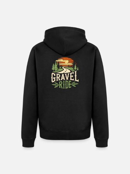 Aventure sur gravier - Veste à capuche bio Premium Unisexe - noir
