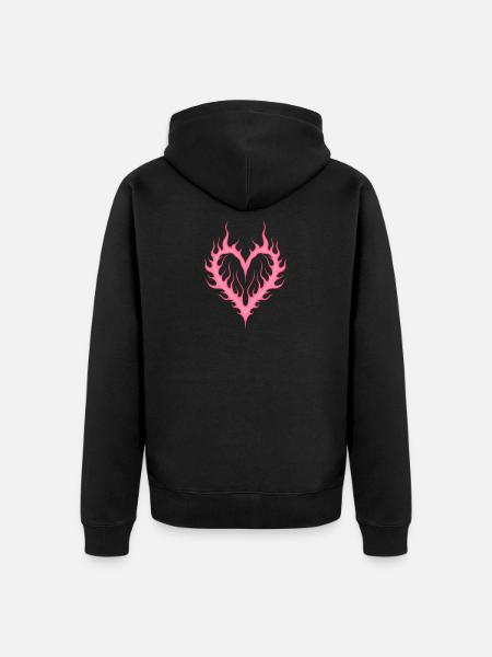 demon bby heart - Unisex Premium Organic Zip Hoodie - black