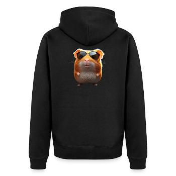 Cochon d’Inde Rongeurs Capybara Rongeur mignon - Veste à capuche bio Premium Unisexe - noir - Dos - Nico (187cm)