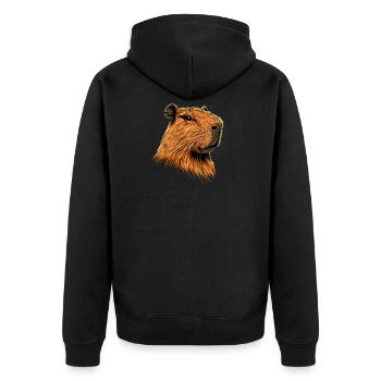 Capybara Be Capy Capybara Drôle Capybara - Veste à capuche bio Premium Unisexe - noir - Dos - Nico (187cm)