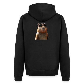Capybara Be Capy Capybara Drôle Capybara - Veste à capuche bio Premium Unisexe - noir - Dos - Nico (187cm)
