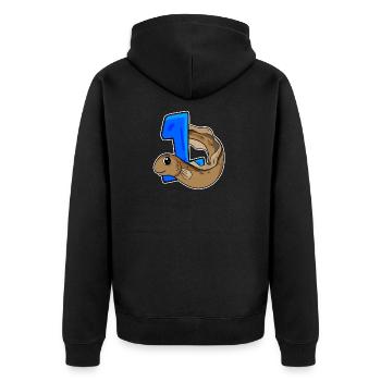 Numéro 1 Numéro Un - Motif Anguille Poissons - Veste à capuche bio Premium Unisexe - noir - Dos - Nico (187cm)