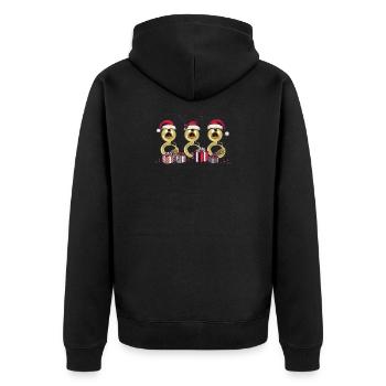 Sousaphon Weihnachten Orchester Blaskapelle - Unisex Premium Bio Zip Hoodie - Schwarz - Hinten - Nico (187cm)
