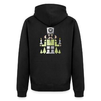 Mineur de Casse-Noisette – Symbole artistique des Monts Métallifères - Veste à capuche bio Premium Unisexe - noir - Dos - Nico (187cm)
