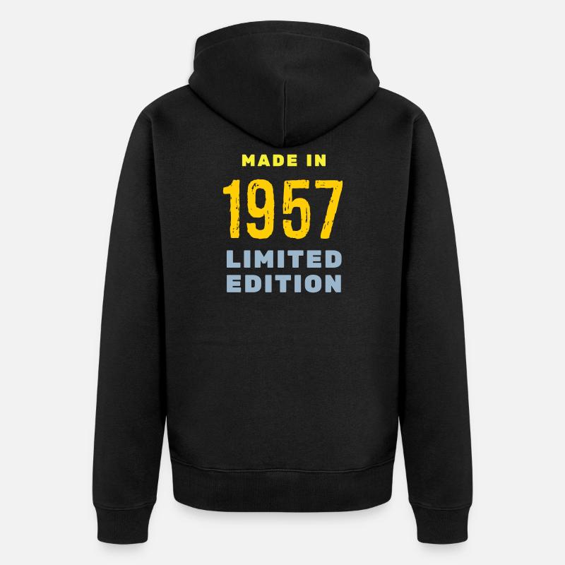 1957 - Unisex Premium Bio Zip Hoodie - Schwarz
