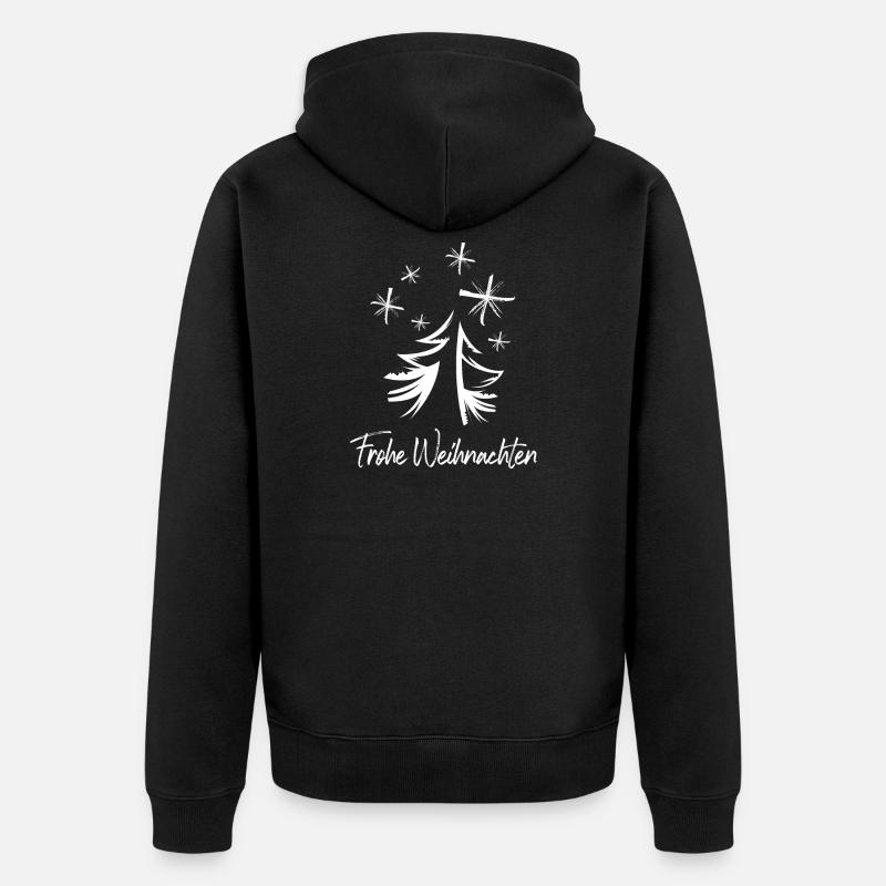 graffiti étoiles de Noël sapin - Veste à capuche bio Premium Unisexe - noir