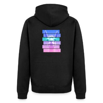 Alpaga - Veste à capuche bio Premium Unisexe - noir - Dos - Nico (187cm)