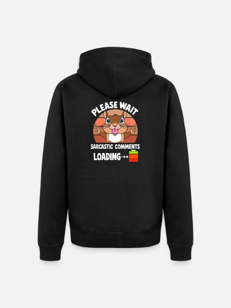 Funny Squirrels - Unisex Premium Organic Zip Hoodie - black