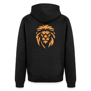 Lion en colère - Veste à capuche bio Premium Unisexe - noir - Dos - Nico (187cm)