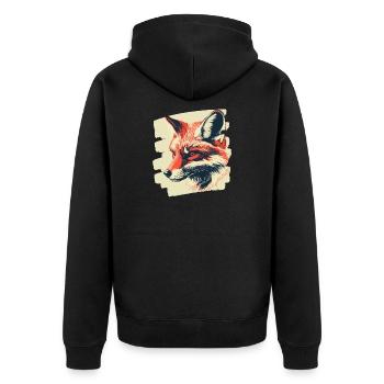 Renard - Veste à capuche bio Premium Unisexe - noir - Dos - Nico (187cm)
