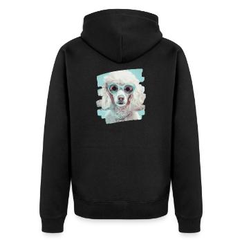Caniche - Veste à capuche bio Premium Unisexe - noir - Dos - Nico (187cm)
