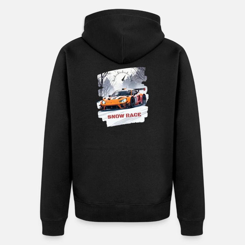 COURSE SUR NEIGE - Veste à capuche bio Premium Unisexe - noir