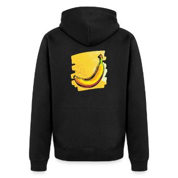 Banane - Veste à capuche bio Premium Unisexe - noir - Dos - Nico (187cm)