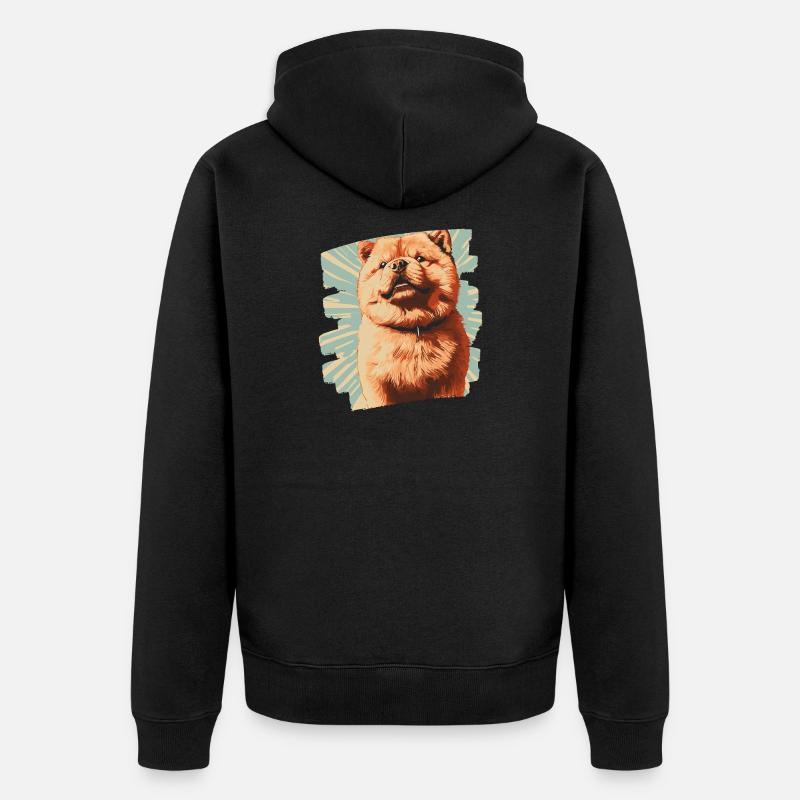 Chow Chow - Veste à capuche bio Premium Unisexe - noir